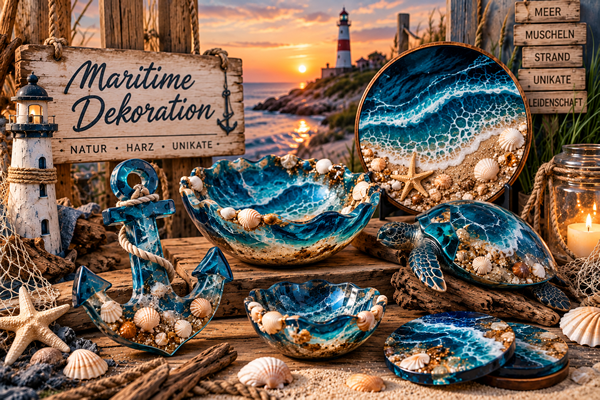 Maritime Dekoration aus Epoxidharz