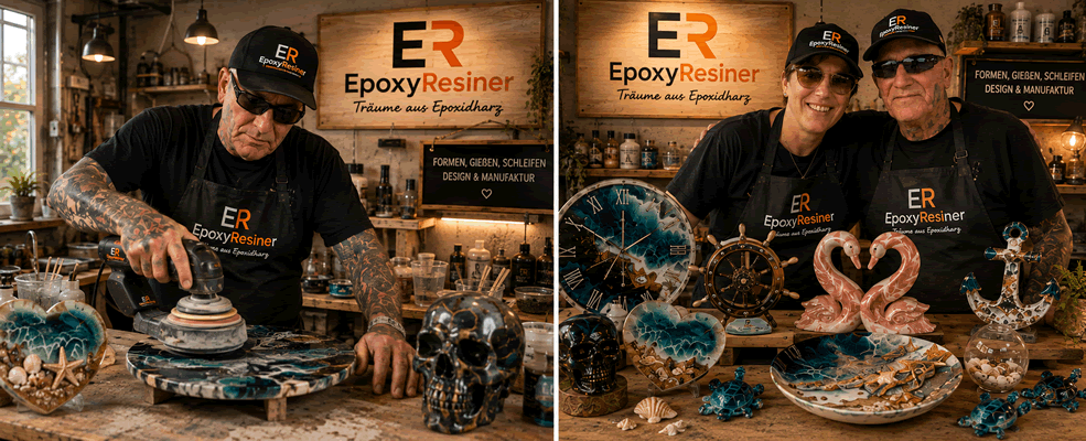 Herstellung der Epoxidharz-Kunstwerke
