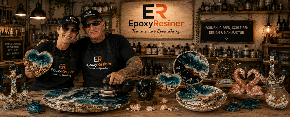 Herstellung der Epoxidharz-Kunstwerke